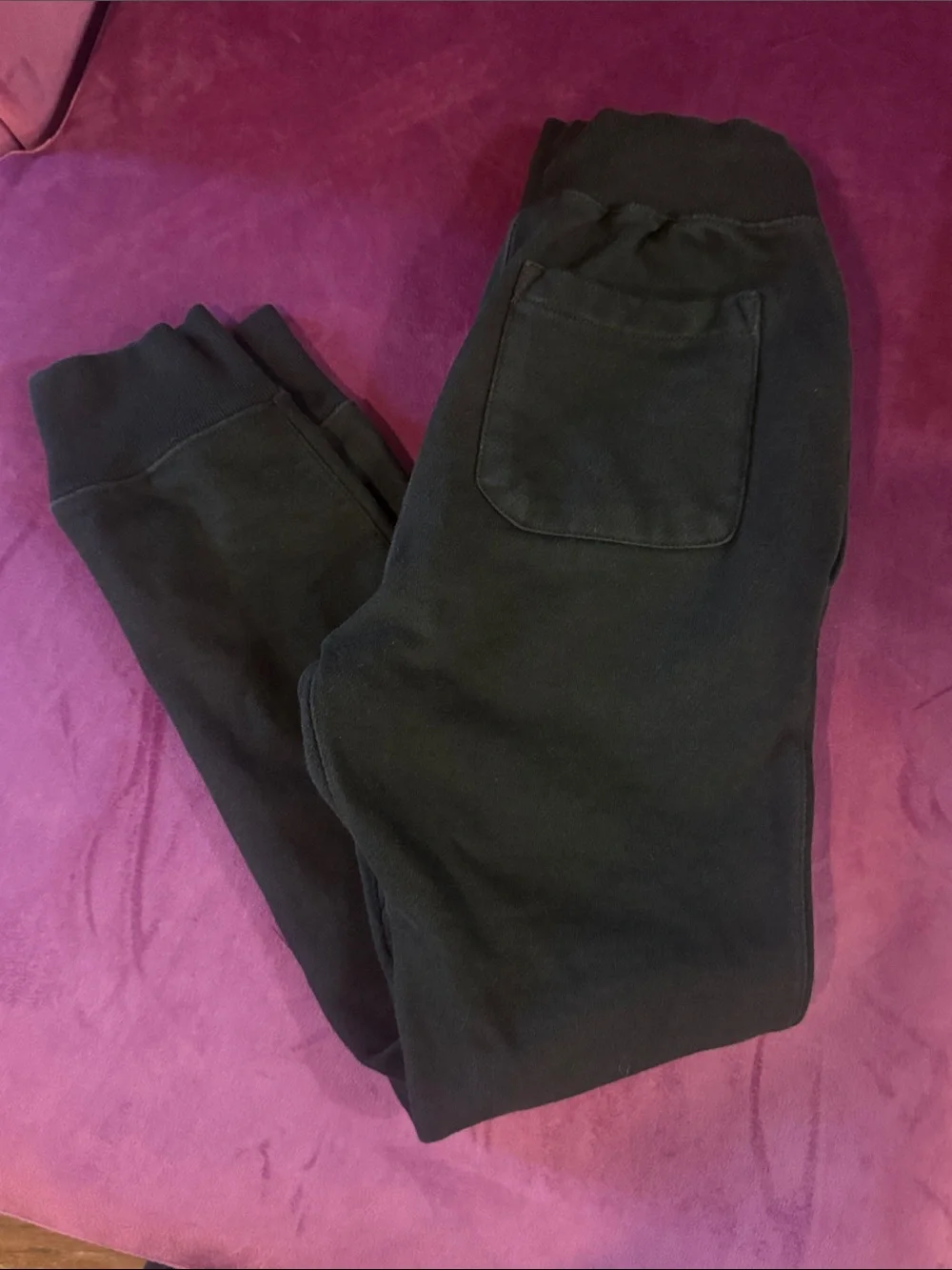 Champion Black Sweatpants Reverse Weave with Gold 'C' Logo 3 pockets Men’s Small